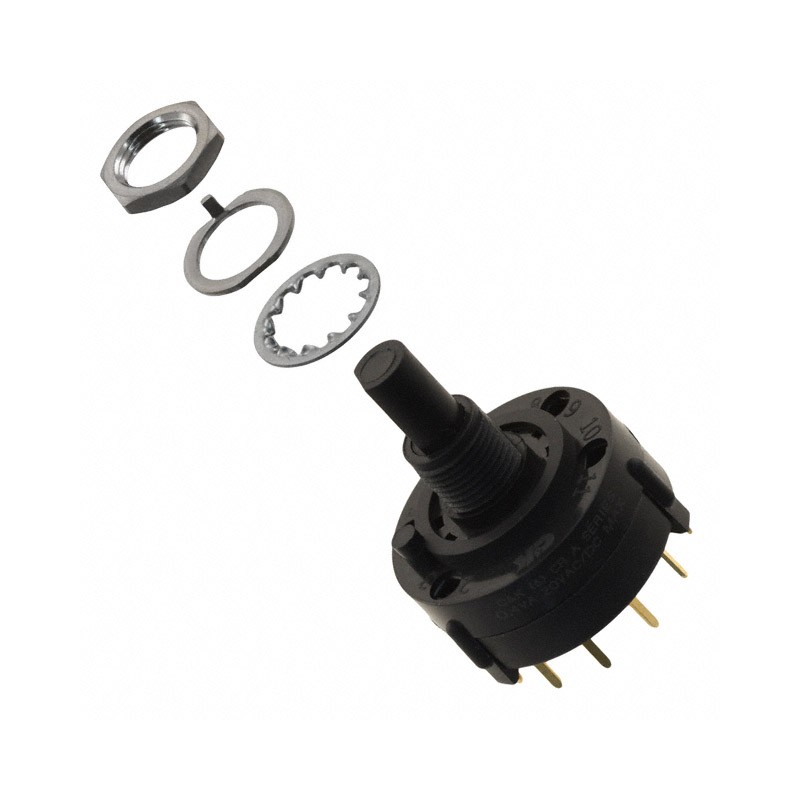 1 pcs : A11203RNCB - SWITCH ROTARY 12POS 0.4VA 20V