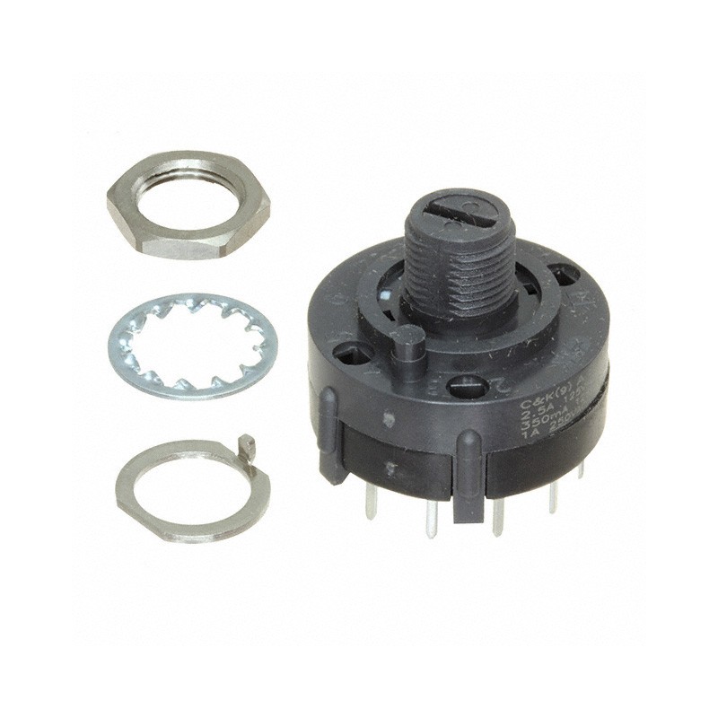 1 pcs : A112S1RNCQ - SWITCH ROTARY 12POS 2.5A 125V