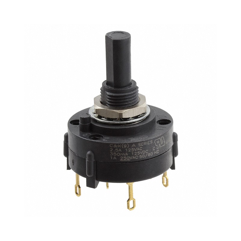 1 pcs : A12405RNZG - SWITCH ROTARY 4POS 2.5A 125V