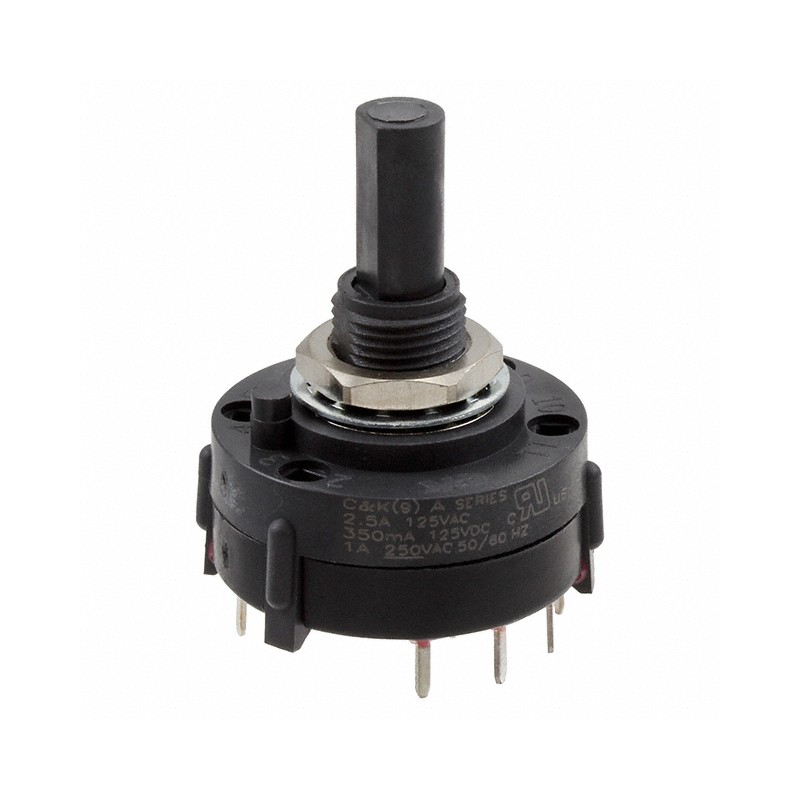 1 pcs : A20405RNCQK - SWITCH ROTARY 4POS 2.5A 125V