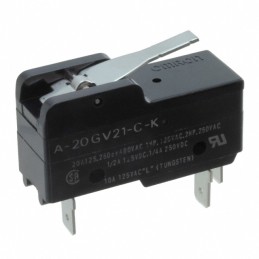 1 pcs : A-20GV21-C-K - SWITCH SNAP ACTION SPDT 20A 125V