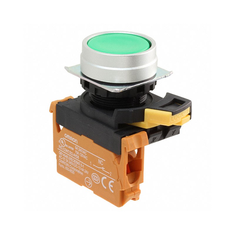 1 pcs : A22NN-MNM-NGA-G002-NN - SWITCH PUSH SPST-NC 10A 120V