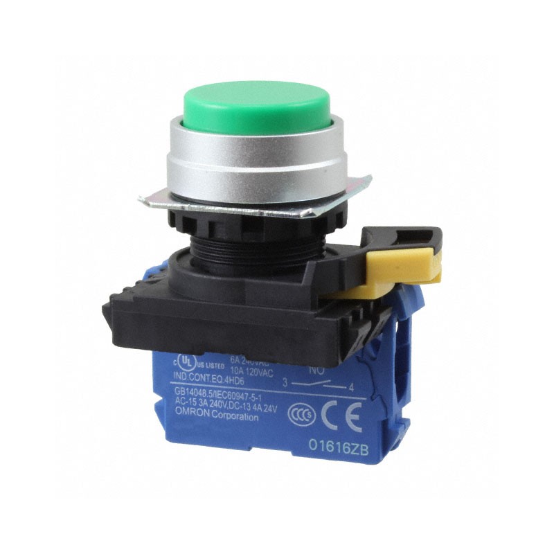 1 pcs : A22NN-MPA-NGA-G100-NN - SWITCH PUSH SPST-NO 10A 120V