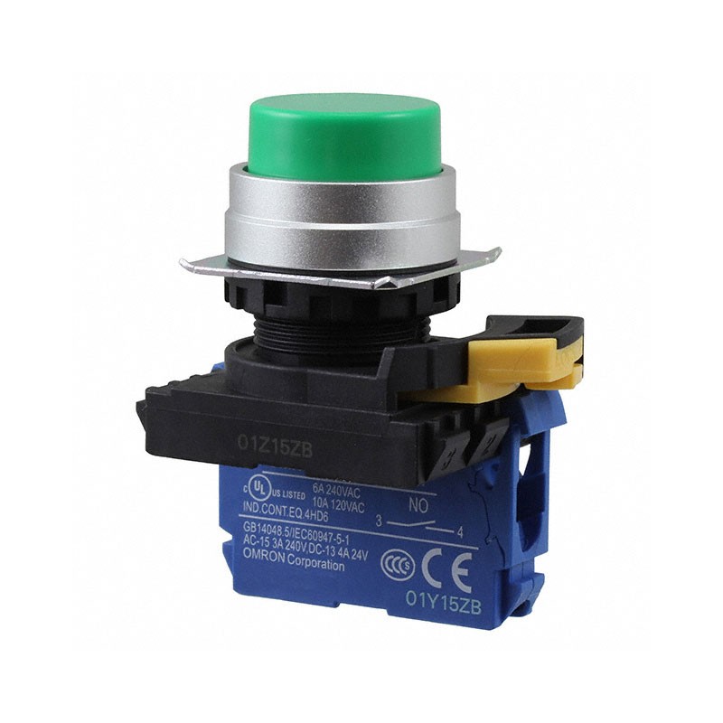 1 pcs : A22NN-MPM-NGA-G100-NN - SWITCH PUSH SPST-NO 10A 120V