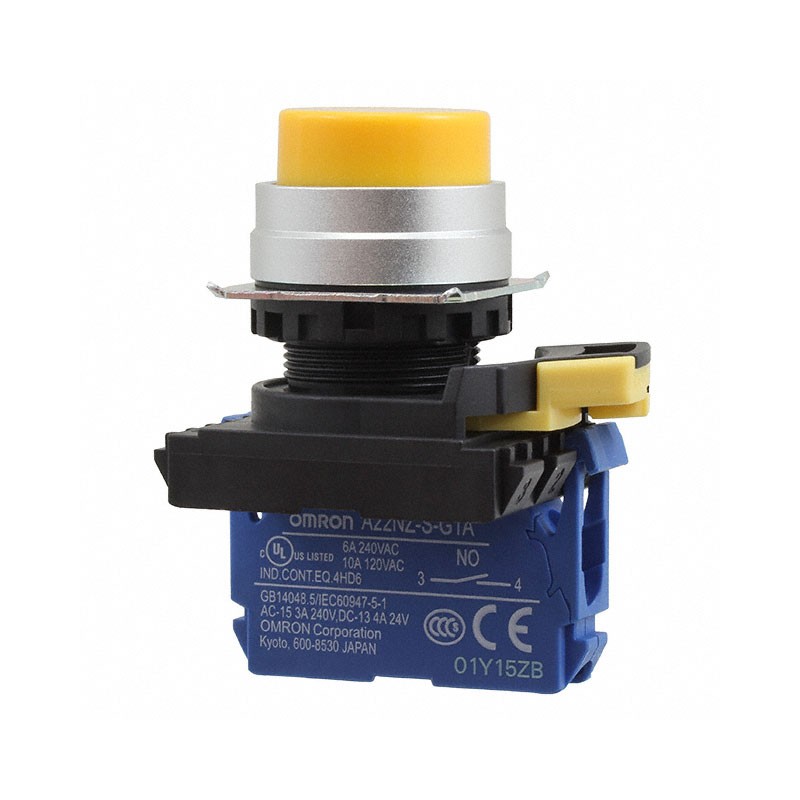 1 pcs : A22NN-MPM-NYA-G100-NN - SWITCH PUSH SPST-NO 10A 120V