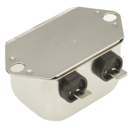 1 pcs - Schaffner, FN2020 3A 250 V ac/dc 400Hz, Chassis Mount EMI Filter, Fast-On, Single Phase