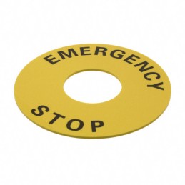 1 pcs : A22Z-3466-1 - EMERGNCY STOP PLATE 60MM YLW/BLK