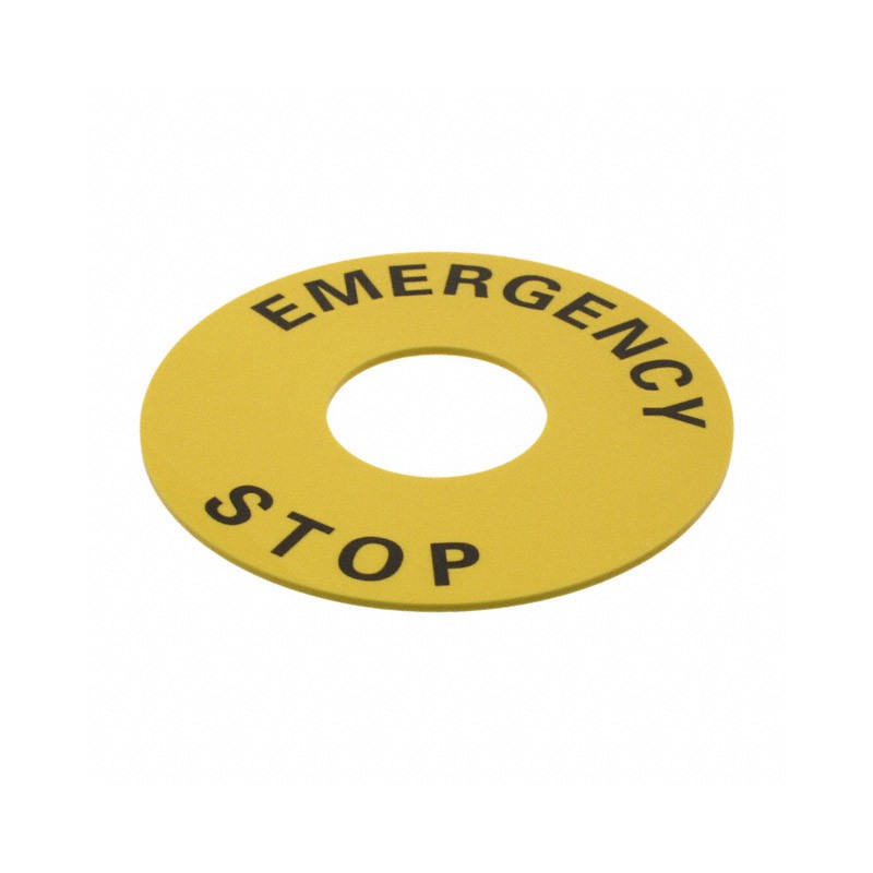 1 pcs : A22Z-3466-1 - EMERGNCY STOP PLATE 60MM YLW/BLK
