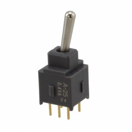1 pcs : A25AP - SWITCH TOGGLE DPDT 0.4VA 28V
