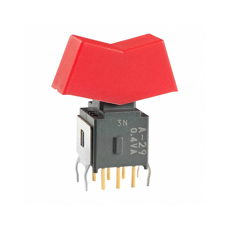 1 pcs : A29KB-CC - SWITCH ROCKER DPDT 0.4VA 28V