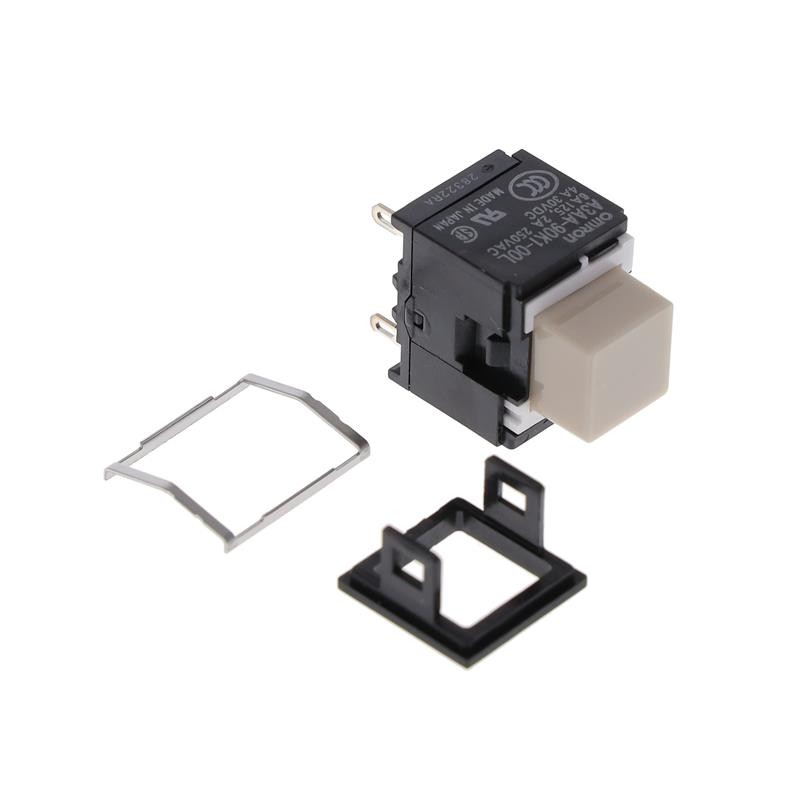 1 pcs : A3AA-90K1-00L - PUSH BUTTON MOMENTARY ROUND PCB