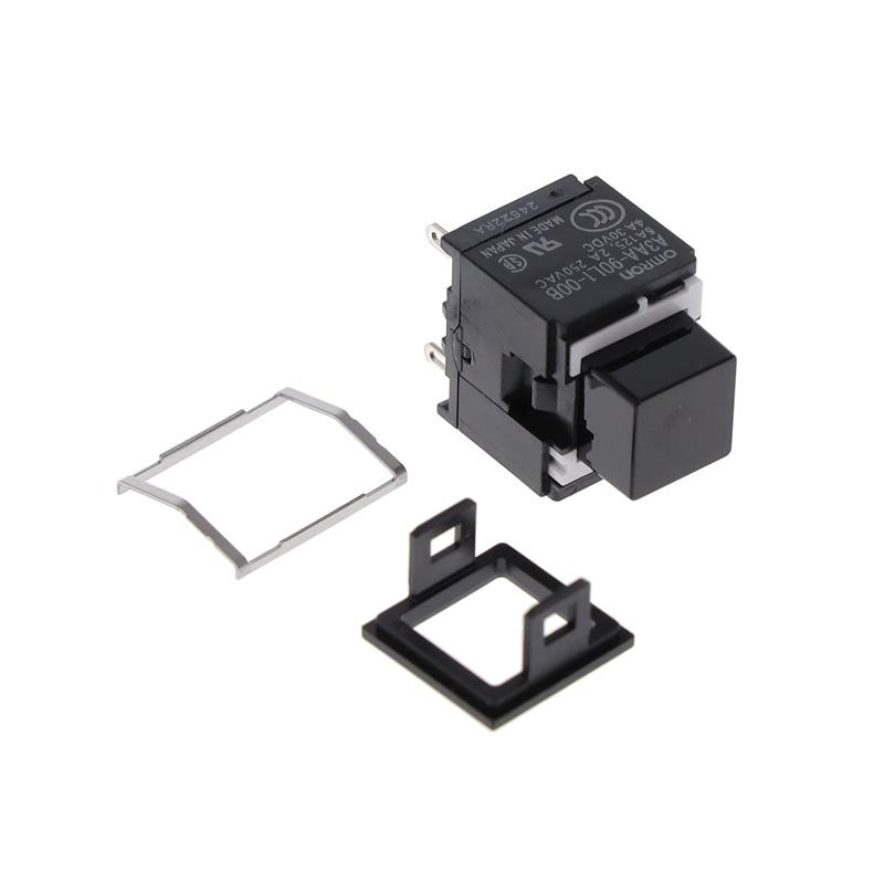 1 pcs : A3AA-90L1-00B - SWITCH PUSH SPST-NO 6A 125V