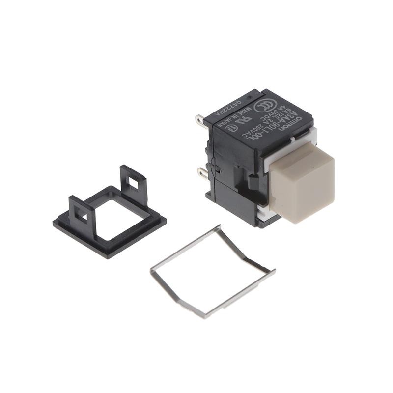 1 pcs : A3AA-90L1-00L - SWITCH PUSH SPST-NO 6A 125V