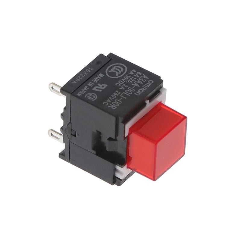 1 pcs : A3AA-90L1-00R - SWITCH PUSH SPST-NO 6A 125V