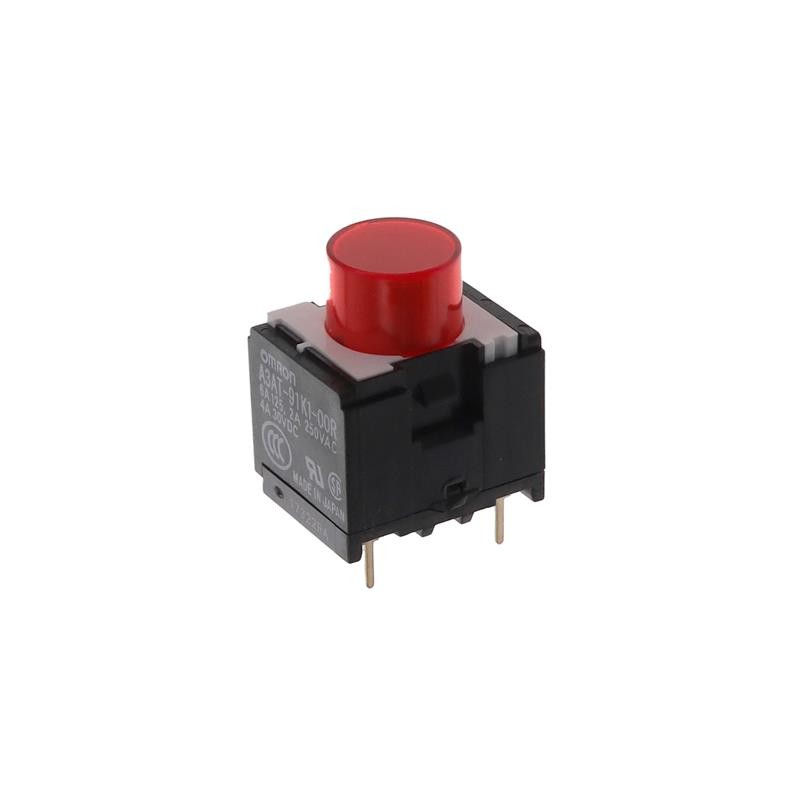 1 pcs : A3AA-91L1-00L - SWITCH PUSH SPST-NO 6A 125V
