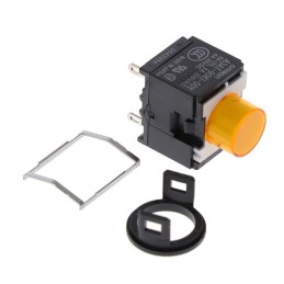 1 pcs : A3AT-90K1-00Y - SWITCH PUSH SPST-NO 6A 125V