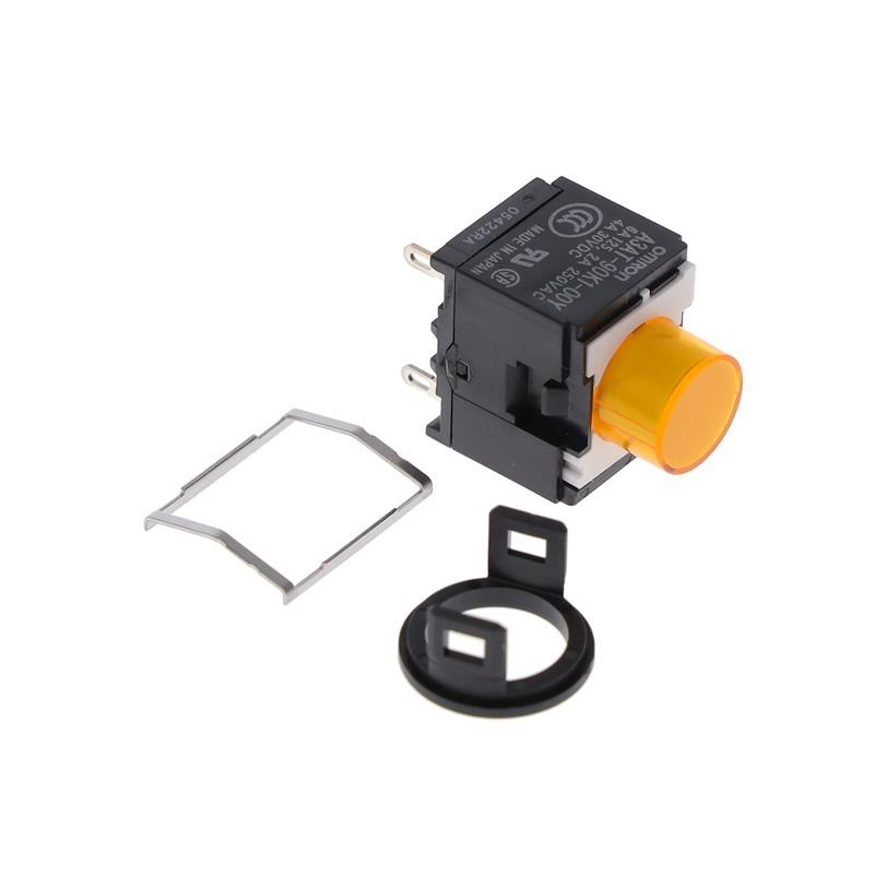 1 pcs : A3AT-90K1-00Y - SWITCH PUSH SPST-NO 6A 125V
