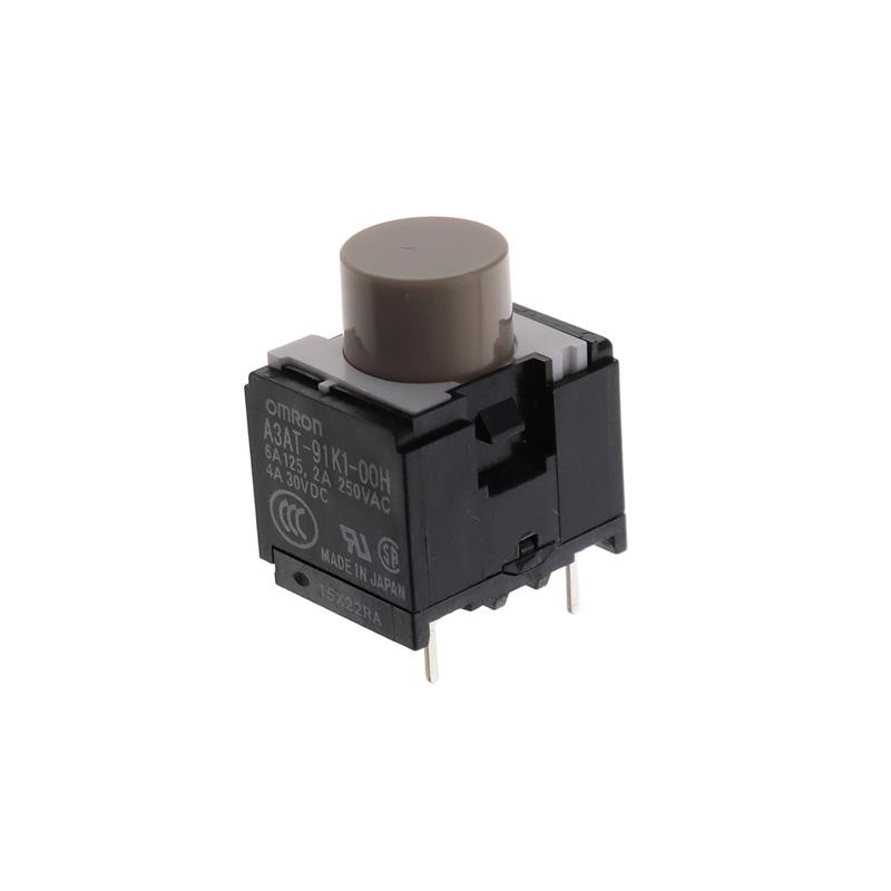 1 pcs : A3AT-91K1-00H - SWITCH PUSH SPST-NO 6A 125V