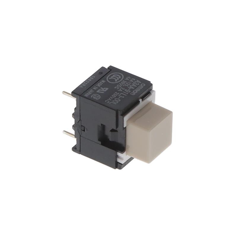 1 pcs : A3AT-91K1-00R - SWITCH PUSH SPST-NO 6A 125V