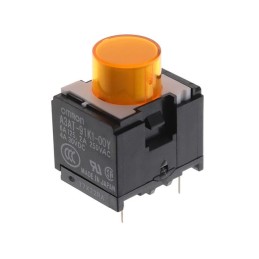 1 pcs : A3AT-91K1-00Y - SWITCH PUSH SPST-NO 6A 125V