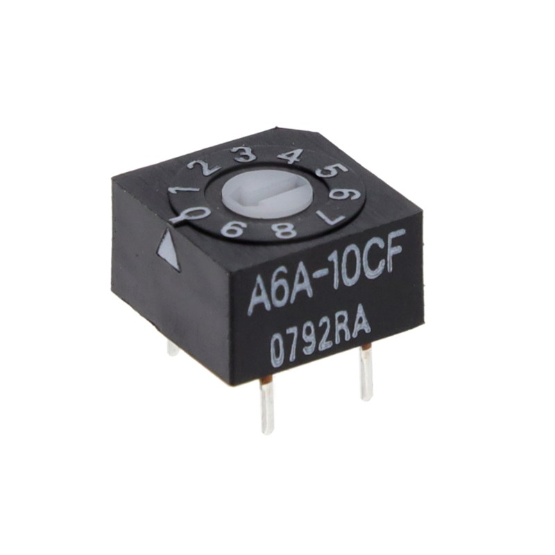 1 pcs : A6A-10CF - SW ROTARY DIP BCD COMP 0.1A 28V
