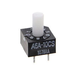 1 pcs : A6A-10CS - SW ROTARY DIP BCD COMP 0.1A 28V