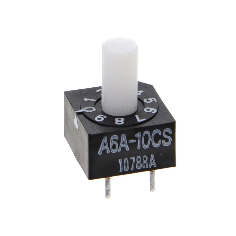 1 pcs : A6A-10CS - SW ROTARY DIP BCD COMP 0.1A 28V