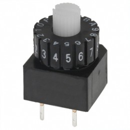 1 pcs : A6A-16CW - SW ROTARY DIP HEX COMP 0.1A 28V