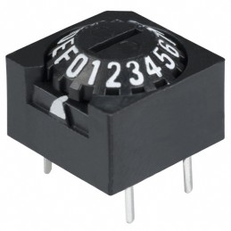 1 pcs : A6A-16R - SWITCH ROTARY DIP HEX 0.1A 28V