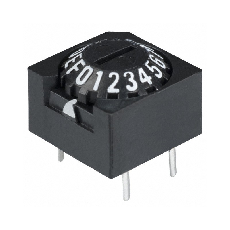 1 pcs : A6A-16R - SWITCH ROTARY DIP HEX 0.1A 28V