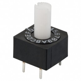 1 pcs : A6A-16RS - SWITCH ROTARY DIP HEX 0.1A 28V