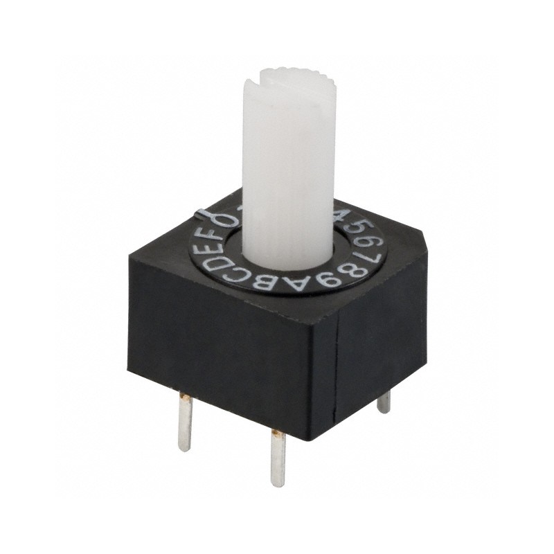 1 pcs : A6A-16RS - SWITCH ROTARY DIP HEX 0.1A 28V
