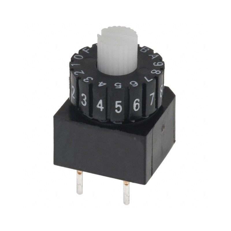 1 pcs : A6A-16RW - SWITCH ROTARY DIP HEX 0.1A 28V