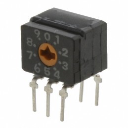 1 pcs : A6CV-10R - SWITCH ROTARY DIP BCD 0.1A 30V