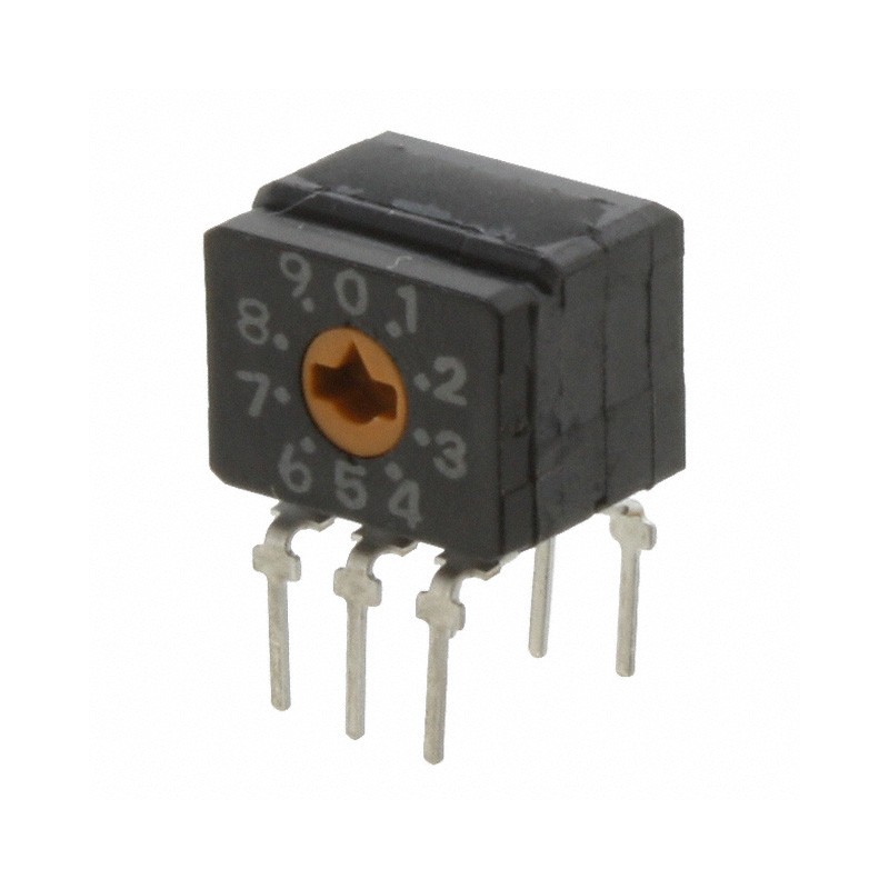 1 pcs : A6CV-10R - SWITCH ROTARY DIP BCD 0.1A 30V