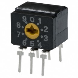 1 pcs : A6CV-16R - SWITCH ROTARY DIP HEX 0.1A 30V