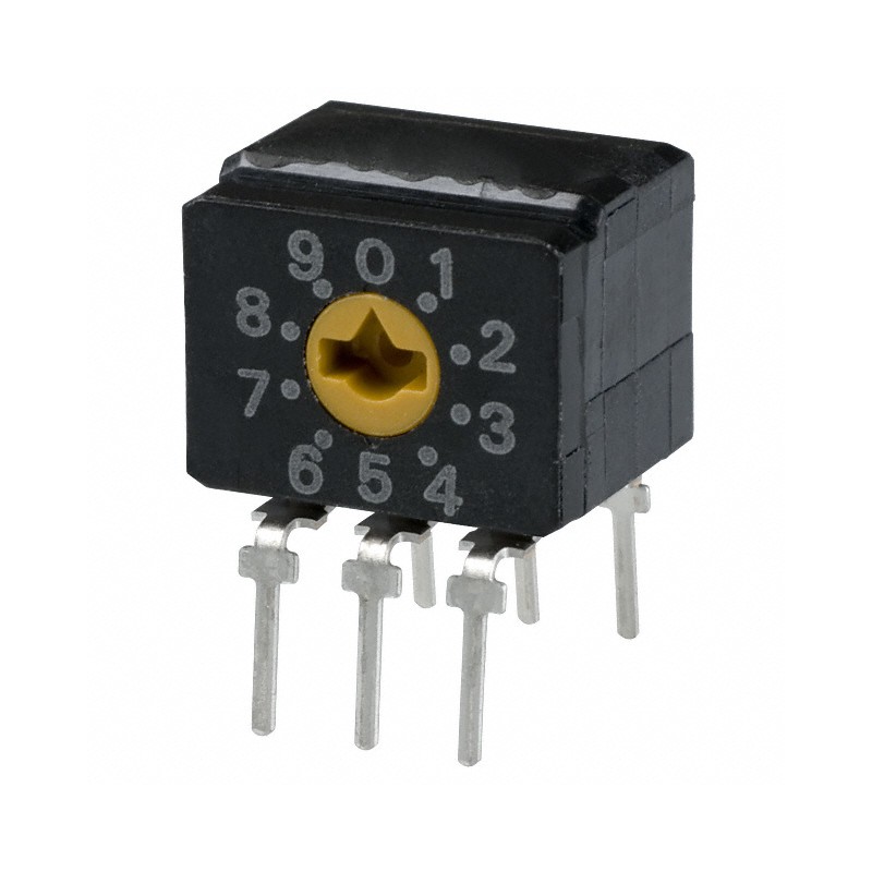 1 pcs : A6CV-16R - SWITCH ROTARY DIP HEX 0.1A 30V