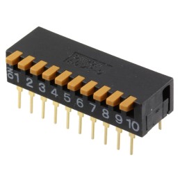 1 pcs : A6DR-0100 - SWITCH PIANO DIP SPST 0.03A 30V