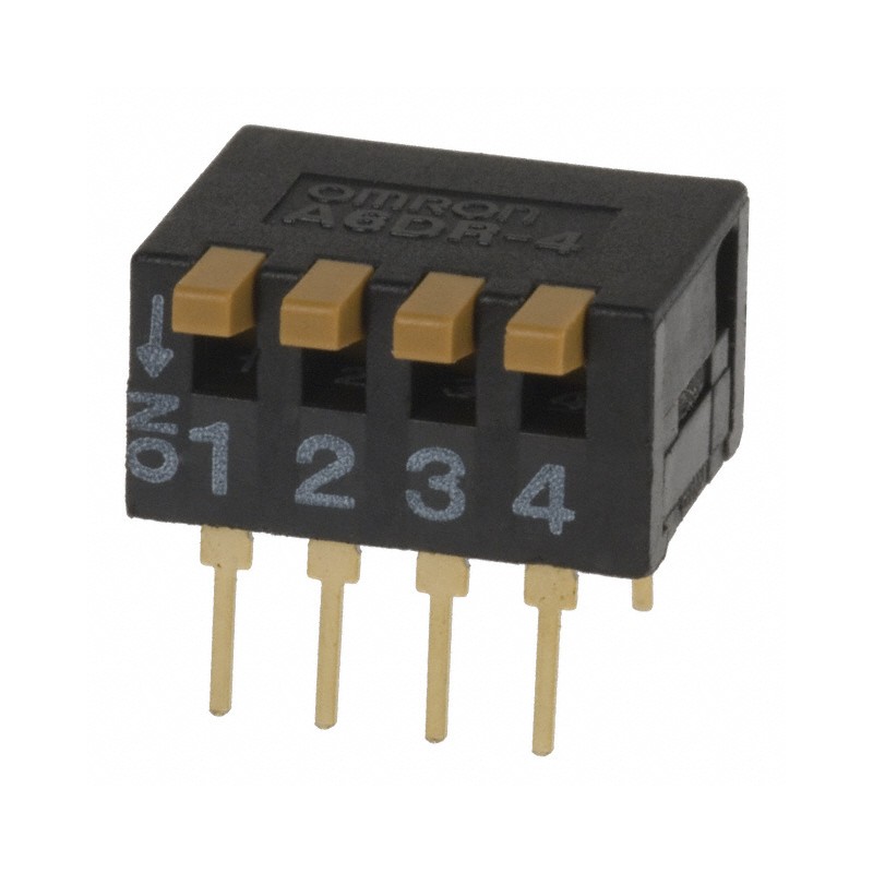 1 pcs : A6DR-4100 - SWITCH PIANO DIP SPST 0.03A 30V