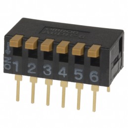 1 pcs : A6DR-6100 - SWITCH PIANO DIP SPST 0.03A 30V