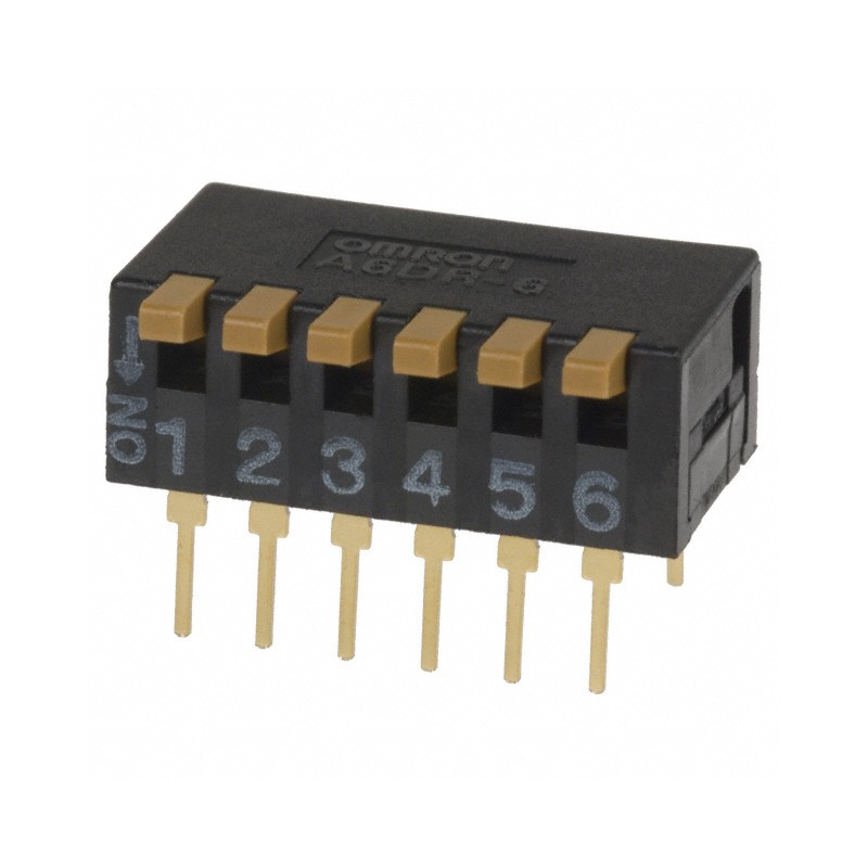 1 pcs : A6DR-6100 - SWITCH PIANO DIP SPST 0.03A 30V