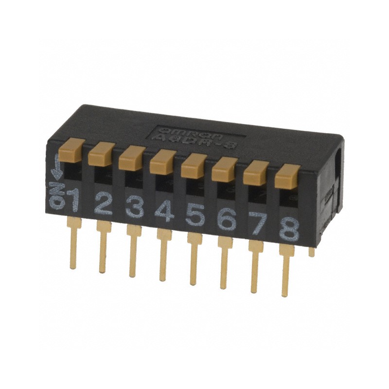 1 pcs : A6DR-8100 - SWITCH PIANO DIP SPST 0.03A 30V