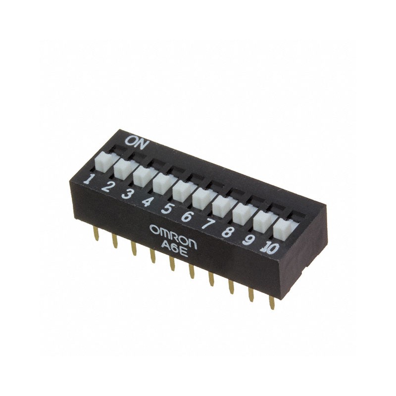 1 pcs : A6E-0104-N - SWITCH SLIDE DIP SPST 0.025A 24V