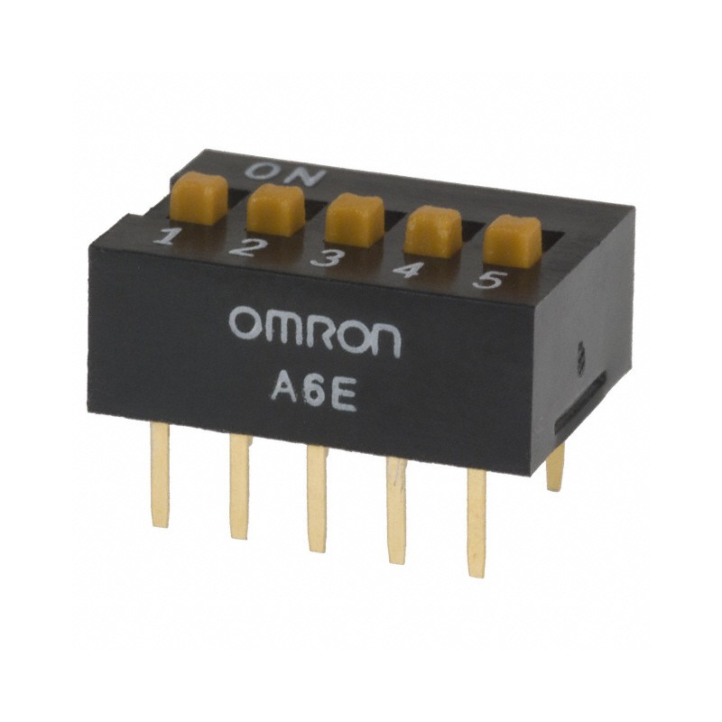 1 pcs : A6E-5104-N - SWITCH SLIDE DIP SPST 0.025A 24V