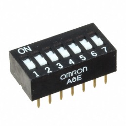 1 pcs : A6E-7101-N - SWITCH SLIDE DIP SPST 0.025A 24V