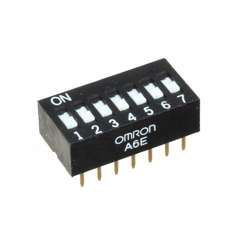 1 pcs : A6E-7104-N - SWITCH SLIDE DIP SPST 0.025A 24V