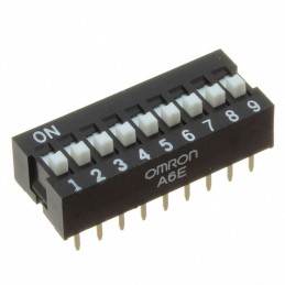 1 pcs : A6E-9104-N - SWITCH SLIDE DIP SPST 0.025A 24V