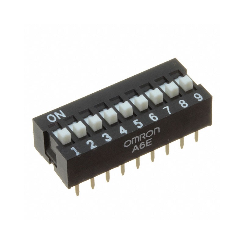 1 pcs : A6E-9104-N - SWITCH SLIDE DIP SPST 0.025A 24V