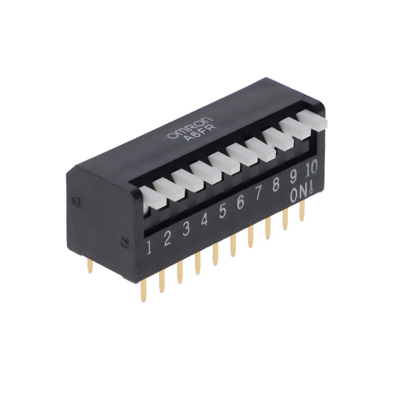 1 pcs : A6FR-0104 - SWITCH PIANO DIP SPST 0.025A 24V