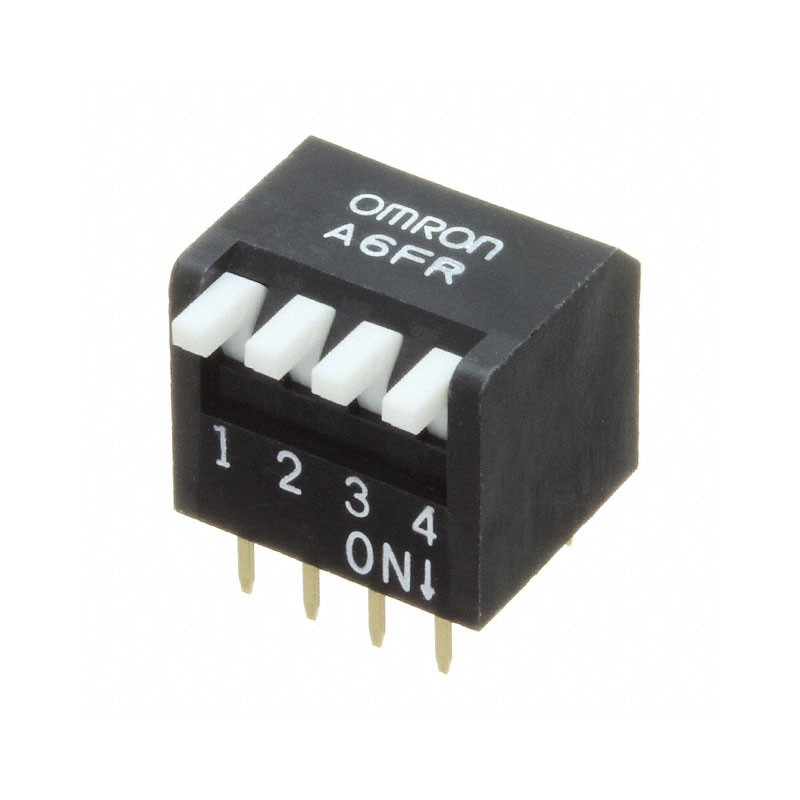 1 pcs : A6FR-4104 - SWITCH PIANO DIP SPST 0.025A 24V